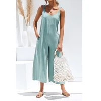 new women solid fresh overalls jumpsuits vogue candy color summer casual rompers trousers playsuits woman jumpsuit backless