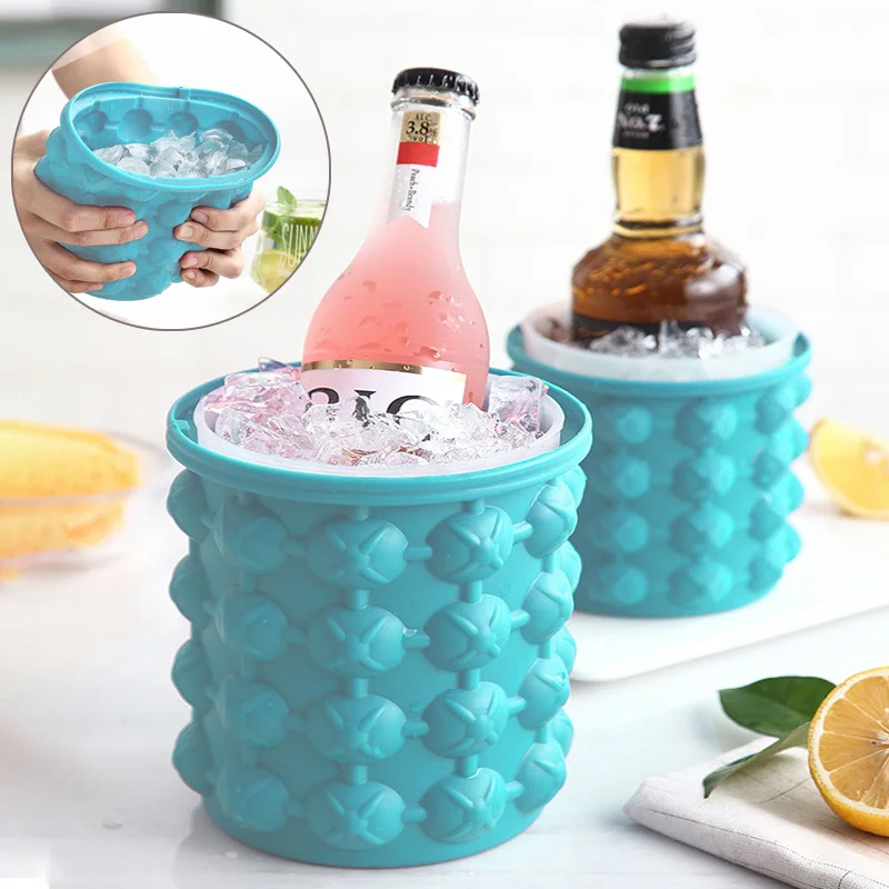 Силиконовая форма для льда с крышкой портативное ведро шкаф пива кухвечерние