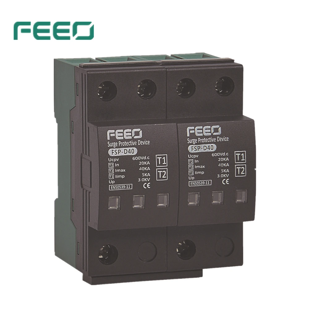 FEEO 2P 600V DC SPD тип 1 + 2 устройство защиты от перенапряжения 7KA