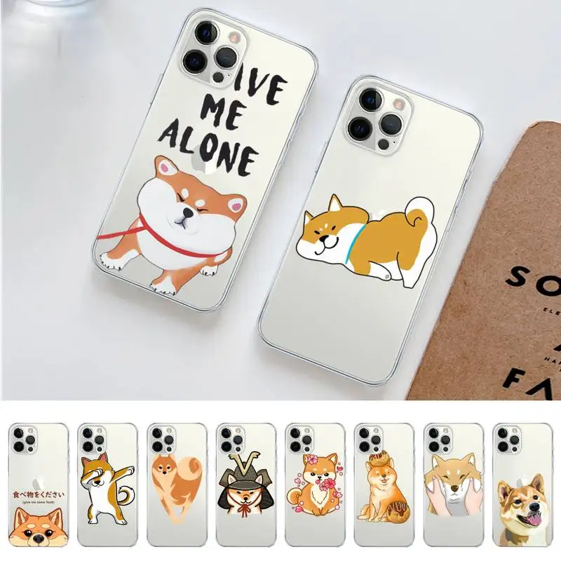 

Cute Cartoon Animal Shiba Inu Phone Case for iPhone 11 12 13 mini pro XS MAX 8 7 6 6S Plus X 5S SE 2020 XR case