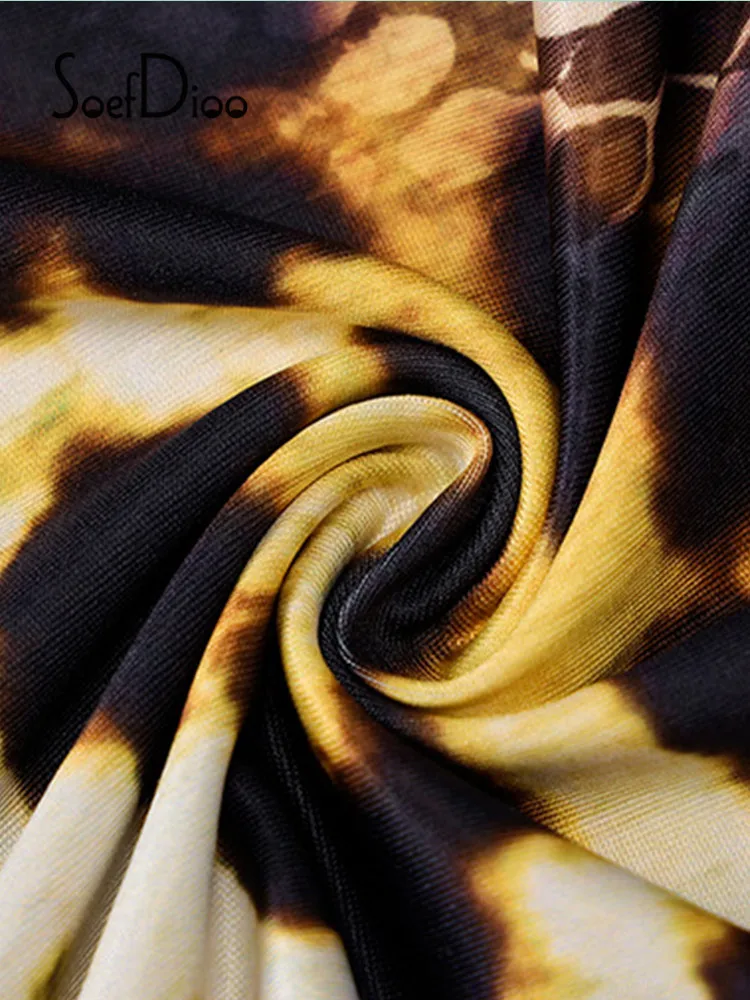 

Soefdioo Sexy Two Piece Pants Sets Women Leopard Printed Bandage Bra Trousers Matching Autumn 2021 Party Night Club Clothing