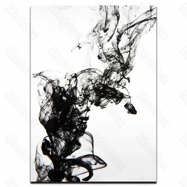 

Canvas Printing Room Decoration Painting The Moment When Black Ink Drips Into The Water Abstract Creativity Poster Painting