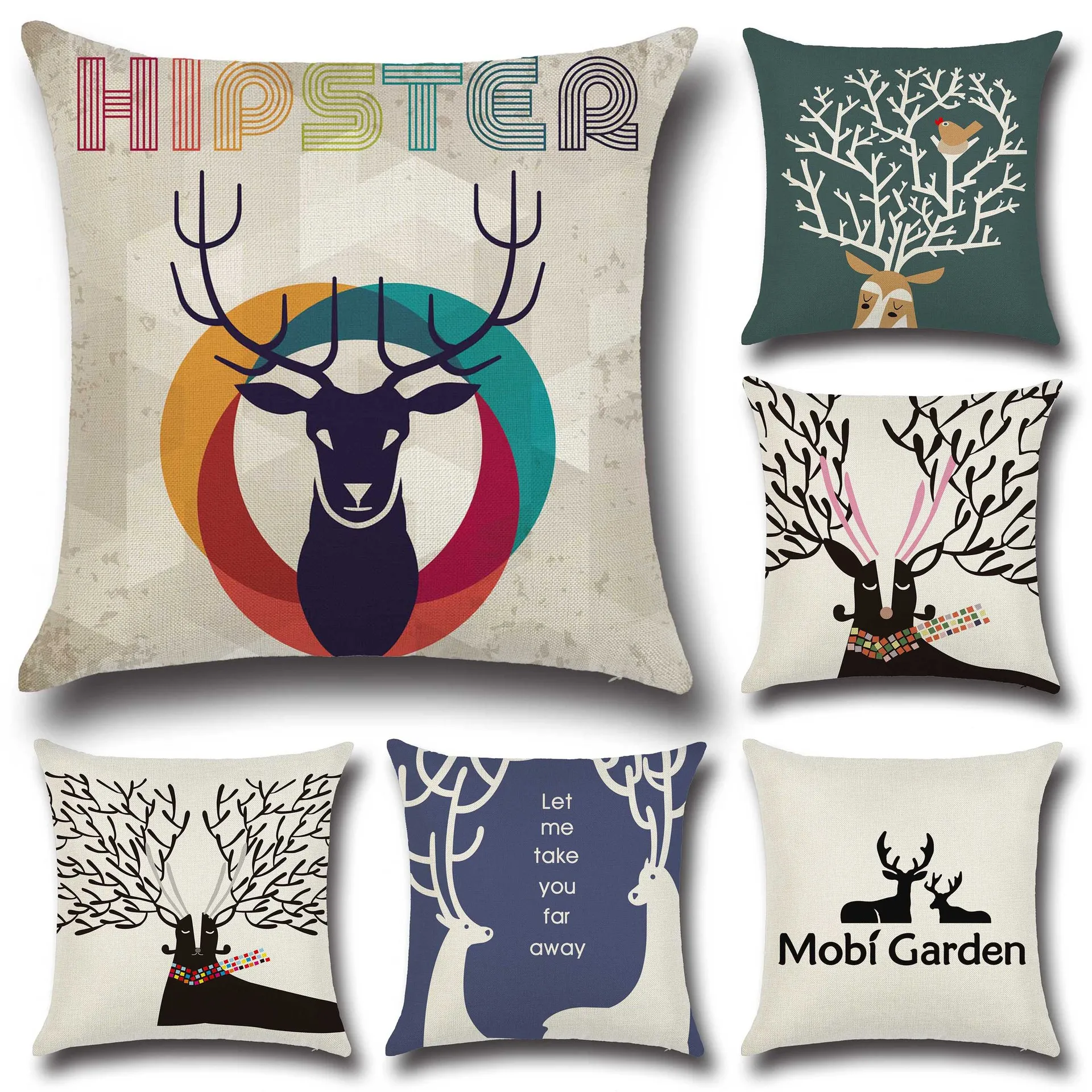 

С принтом рождественского оленя и надписью Рождественский Чехол на подушку объектива камеры, устойчивая к плесени, с защитой от пота льняна...