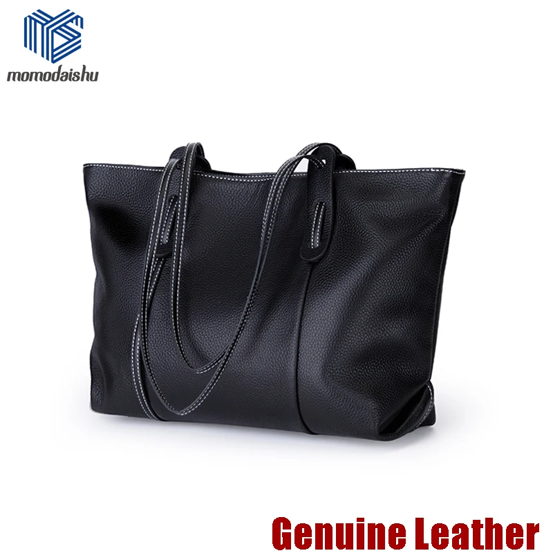 

Genuine Leather Women Hand Bag Designers Luxury Handbags Women Shoulder Bags Female Top-handle Bags Fashion Brand Handbags Black