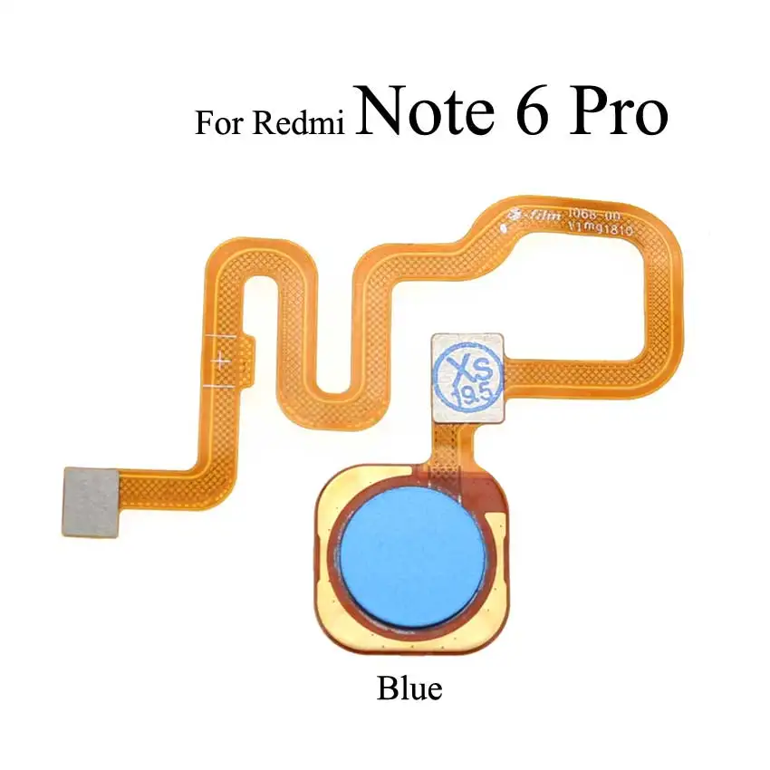 YuXi Touch ID Home Button For Xiaomi Redmi Note 6 Pro FingerPrint Sensor Flex Cable Ribbon Replacement Parts | Мобильные телефоны и