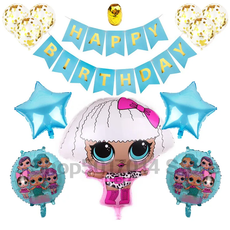 11 шт. большие воздушные шары в форме куклы-сюрприза 18 дюймов куклы-звезды для