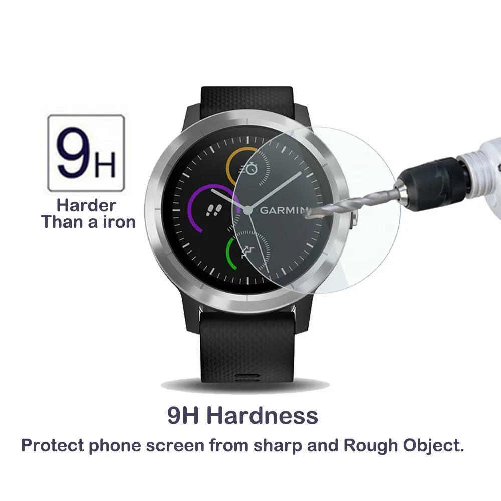2 упаковки для Garmin Vivoactive 3 Защита экрана Ультра прозрачное 9H закаленное стекло Garmin Vivoactive 3 Взрывозащищенная пленка