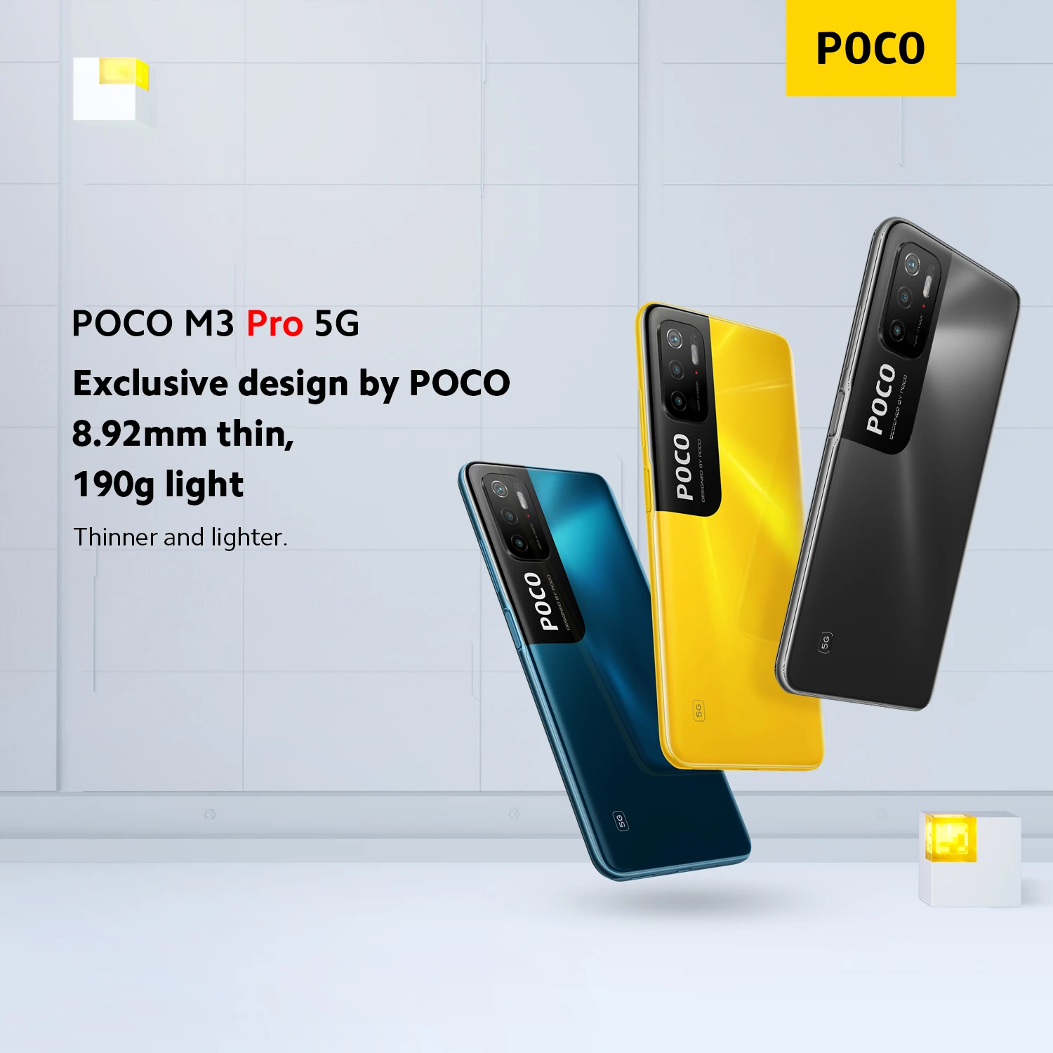 Глобальная версия POCO M3 Pro 5G NFC 6 ГБ 128 5000 мАч 90 Гц 5 ”FHD + Dot Display 48MP Тройная камера