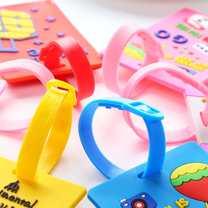 Бирки для багажа Мультяшные Милые силиконовые бирки этикетки женщин и мужчин