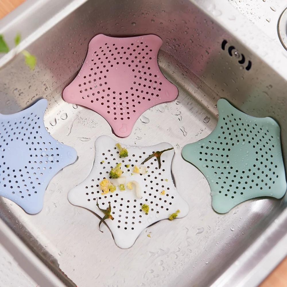 Звездный Силиконовый Фильтр на присоске для бассейна фильтр кухонной раковины