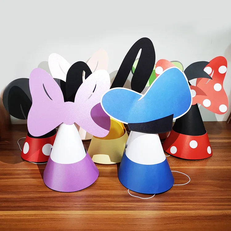 Disney мультфильм Микки Минни Дональд Дак двойная шапка на день рождения украшение