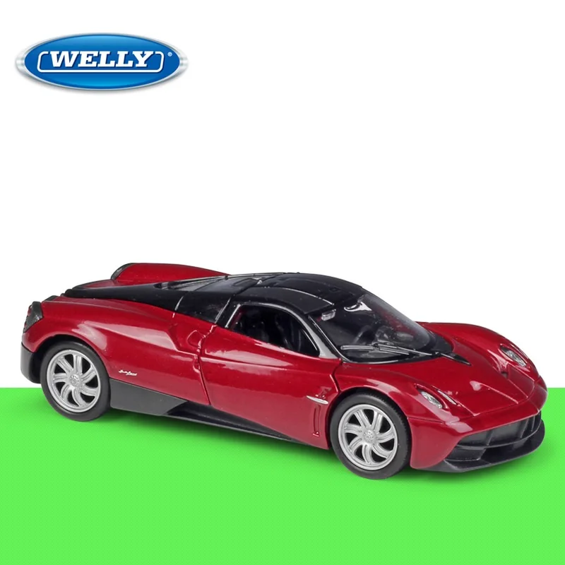 

Welly 1:36 литая спортивная машина Huayra Красный Высокий симулятор сплав металлическая модель автомобиля Тяговый автомобиль