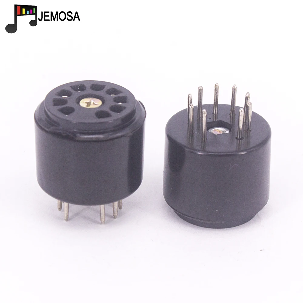 2PCS Bakelite 9pin Vacuum Tube Socket Test For 6DJ8 12AX7 ECC83 12AU7 ECC82 EF86 6922 Audio Amplifier HIFI | Электроника