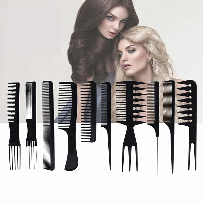 

10Pc/Set Styling Comb Set Hair Comb Stylist Anti-Static Hairdressing Combs Barber Haircare Styling Tool Set