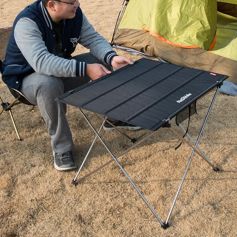 

Camping Table Collapsible Portable Roll Up Outdoor Foldable Fishing Table Ultralight Aluminum Folding Picnic Table