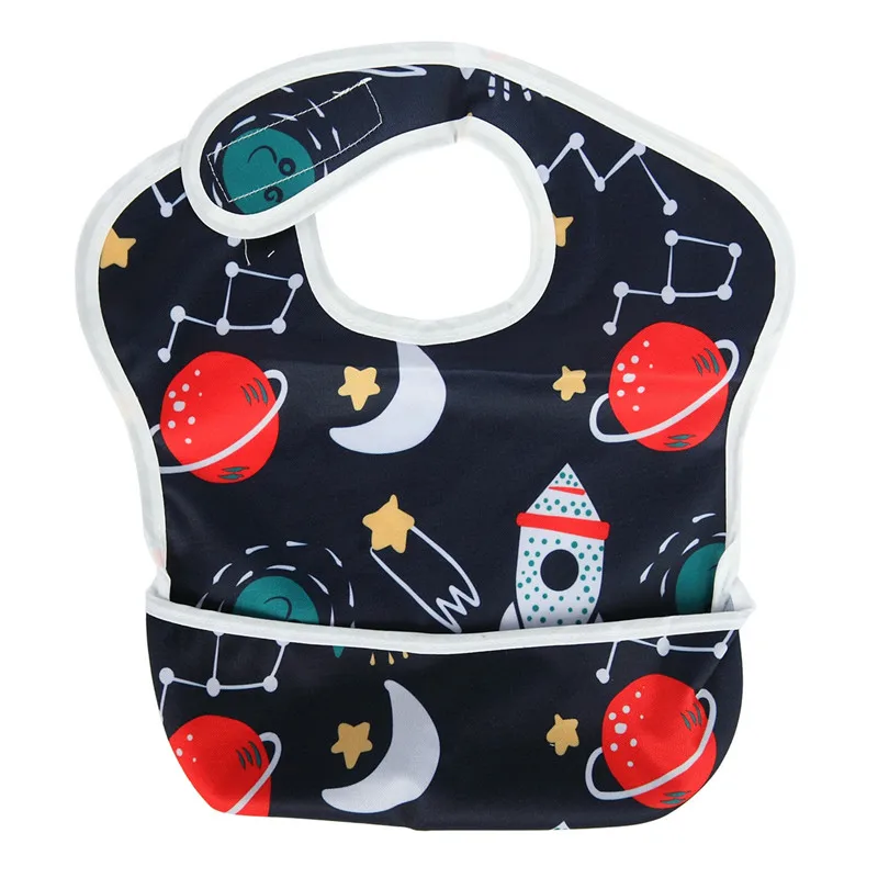 [Sigzagor]1 Baby Bib Feeding Waterproof With Pocket 6 to 24 months - Цвет: BSW5 rocket