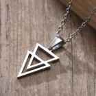 Геометрическое ожерелье, треугольная Подвеска из нержавеющей стали Neclace, мужские уличные модные украшения