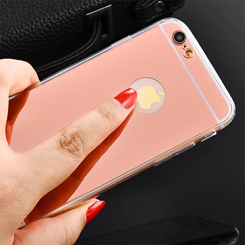 Роскошный зеркальный чехол из ТПУ для iphone X XS Max XR мягкий телефона iPhone 7 8 6 6S Plus 5 5s