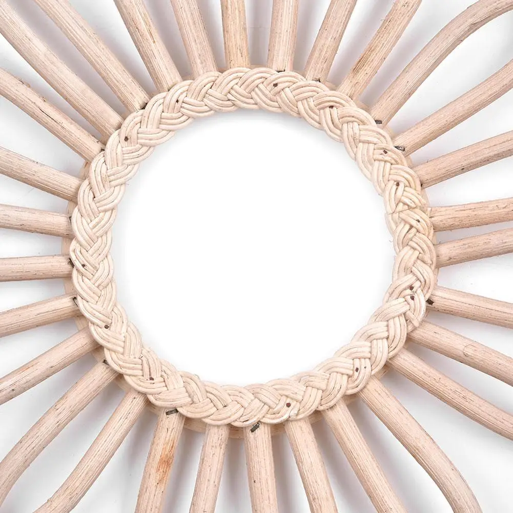 Винтажное круглое декоративное настенное зеркало богемная декоративная