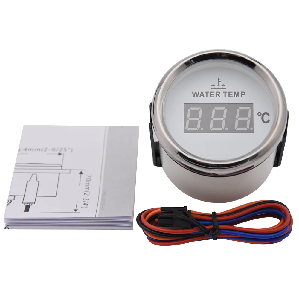 Новое поступление 52 мм Цифровой Автомобильный датчик температуры воды для лодки