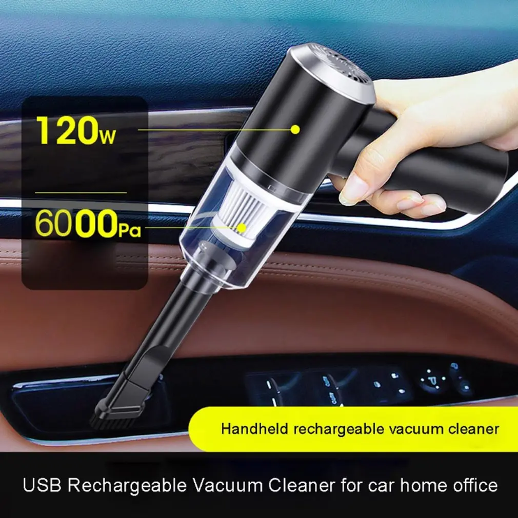 

Powerful Mini Car Vacuum Cleaner With LED Light Lasting Suction No Attenuation Low Noise Fast Vacuum Cleaner