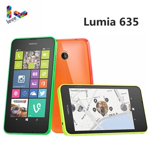 Оригинальный разблокированный сотовый телефон Nokia Lumia 635 4G LTE, Windows OS, 4,5 дюйма, четырехъядерный, 8 Гб ПЗУ, 5,0 МП, Wi-Fi, GPS