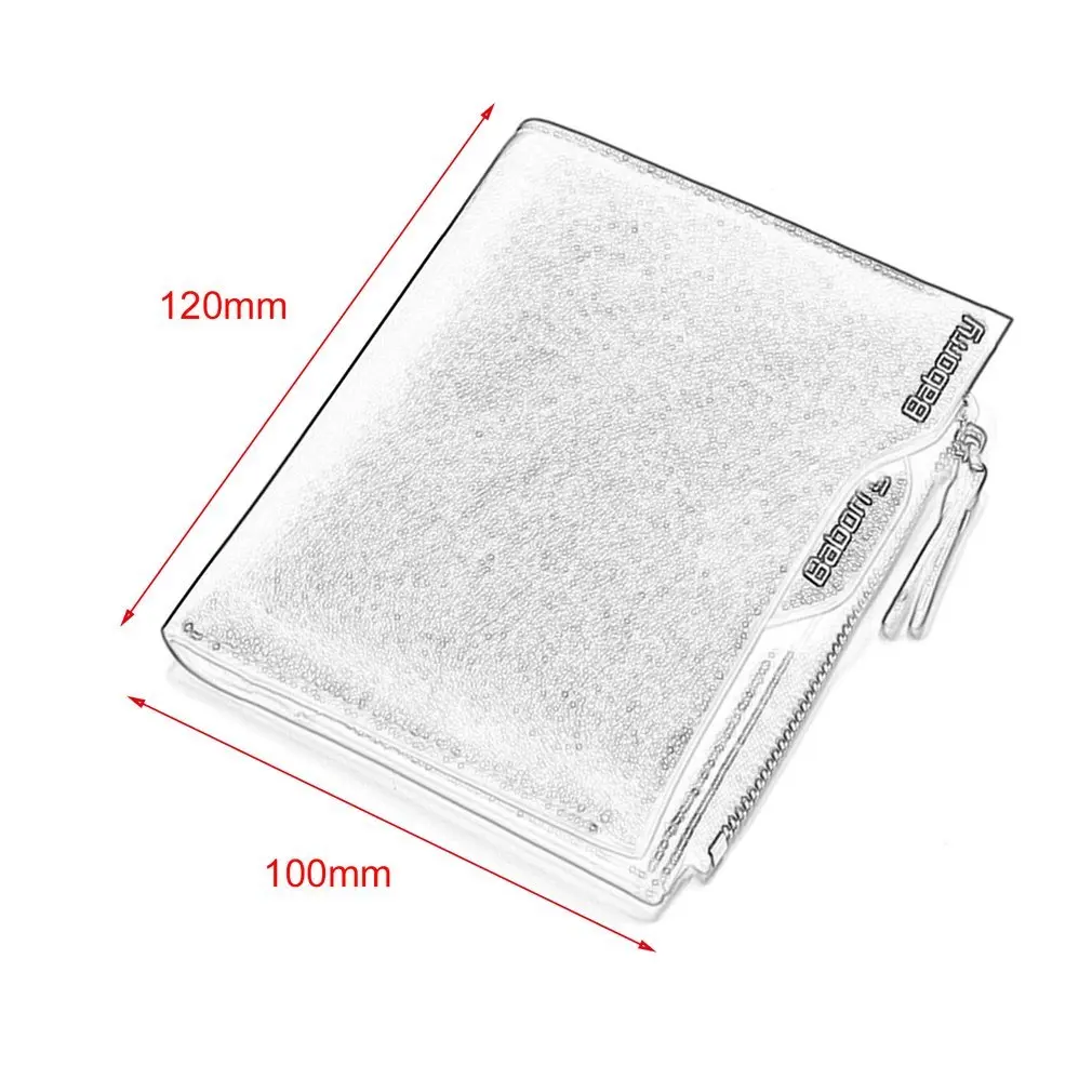 

Portable Antimagnetic Men Wallet Anti RFID Male Zipper Purse Short PU Leather Wallet Fashionable Business Purse
