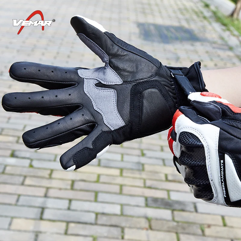 Мотоциклетные Перчатки всесезонные Кожаные для езды мотоциклетный мотоциклист
