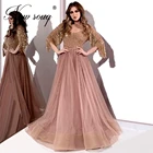 Aibye Couture 2020 женские вечерние платья с бахромой для свадьбы платья для вечеринки Саудовский Арабский Дубай Длинные вечерние платья с блестками