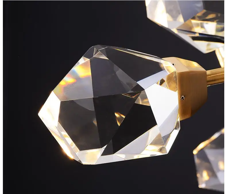 Новая светодиодная люстра из лент Milan со стразами большая Хрустальная для