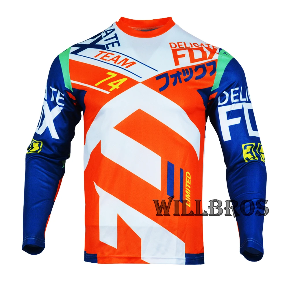 Бесплатная доставка нежный Лисий 360 г. Джерси mx ATV Байк мотокросс DH MTB горный