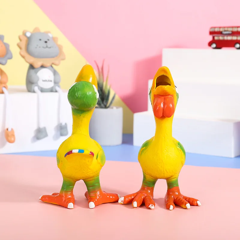 Страуса Форма собака Писк игрушки подарки для питомца Безопасность латекса