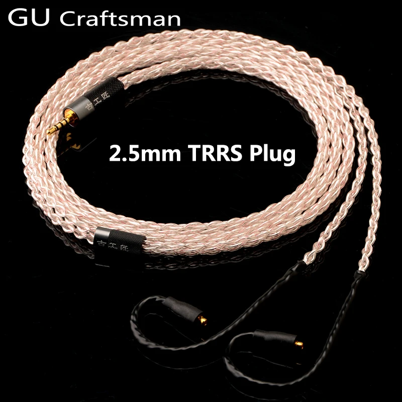 Кабель для обновления наушников GUcraftsman 5NOFC silver Westone W10 W40 W80 W60 UMPro50 UM50 Pro AM30 UM10 pro B30