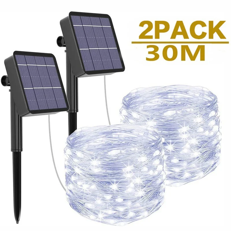 Solares ao ar Livre da Corda do Diodo Emissor de Luz Natal do Feriado de Fadas para o Natal Festa e Feriado Luzes Gramado Jardim Casamento Pacote 1 – 2