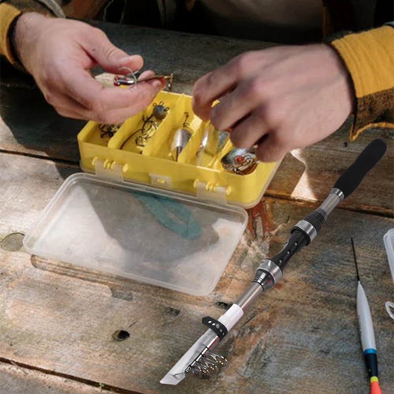 

PRO BEROS Fishing Rod Set Carbon Fishing Rod and Spinning Fishing Reel and Line with Hooks Lures Fishing Accessories Full Kit