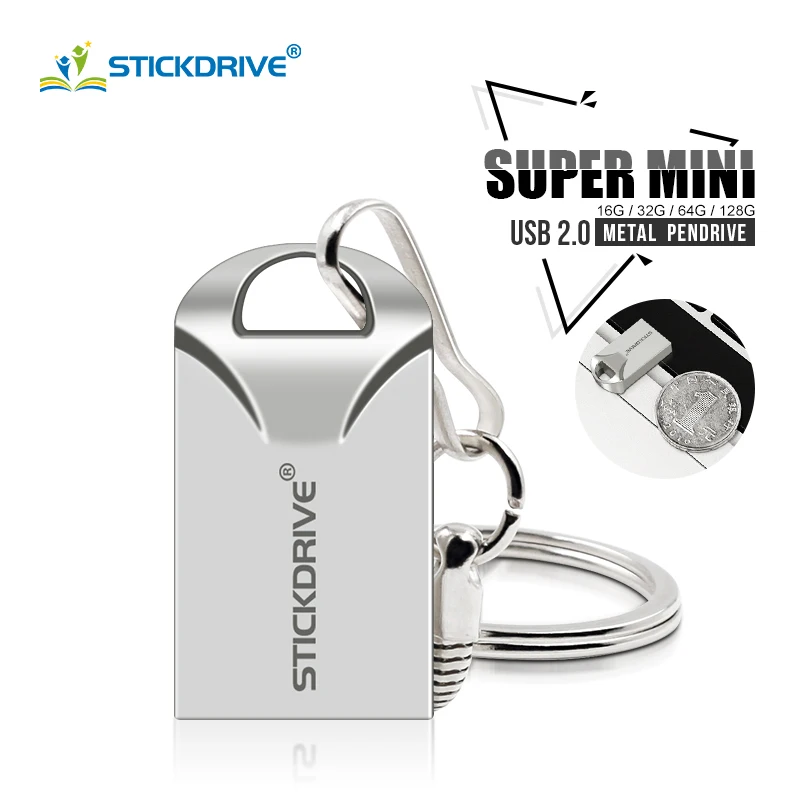 100pcs/lot super mini USB Flash Drive 64GB/32GB/16GB Pen Drive Pendrive USB 2.0 Flash Drive Memory stick USB disk usb flash