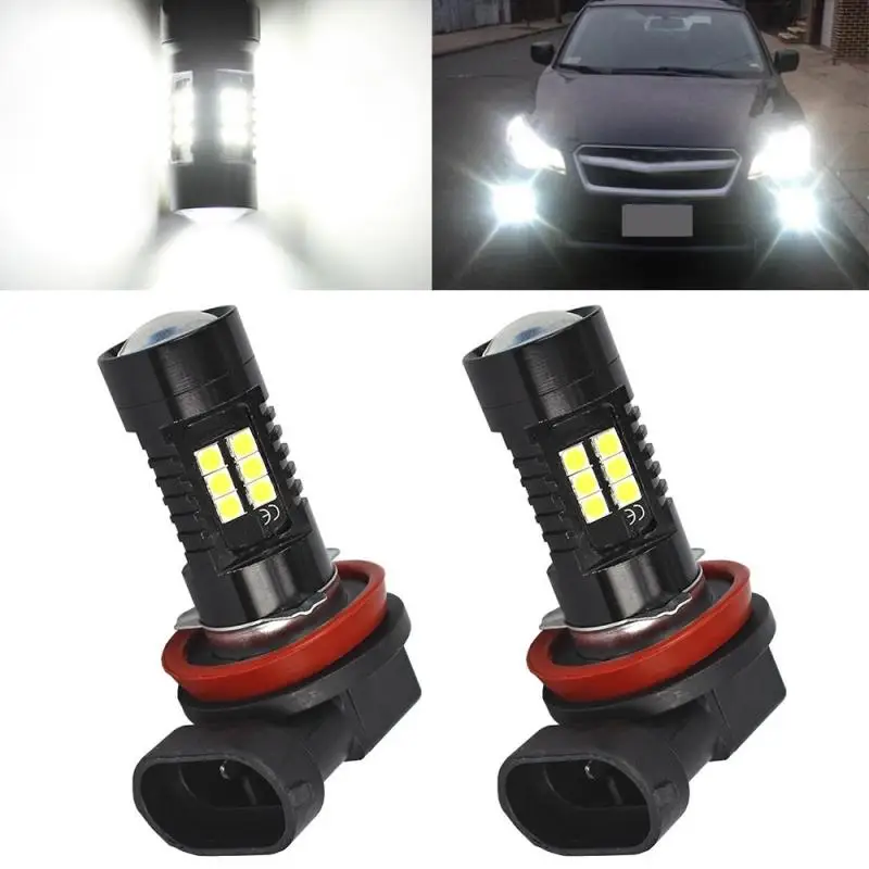 

2Pcs H8 H11 LED Fog Light Bulb 3030SMD 1800LM 6000K White Car Driving Running Lamp Auto Led Light 12V 24V Car Headlight Bulbs