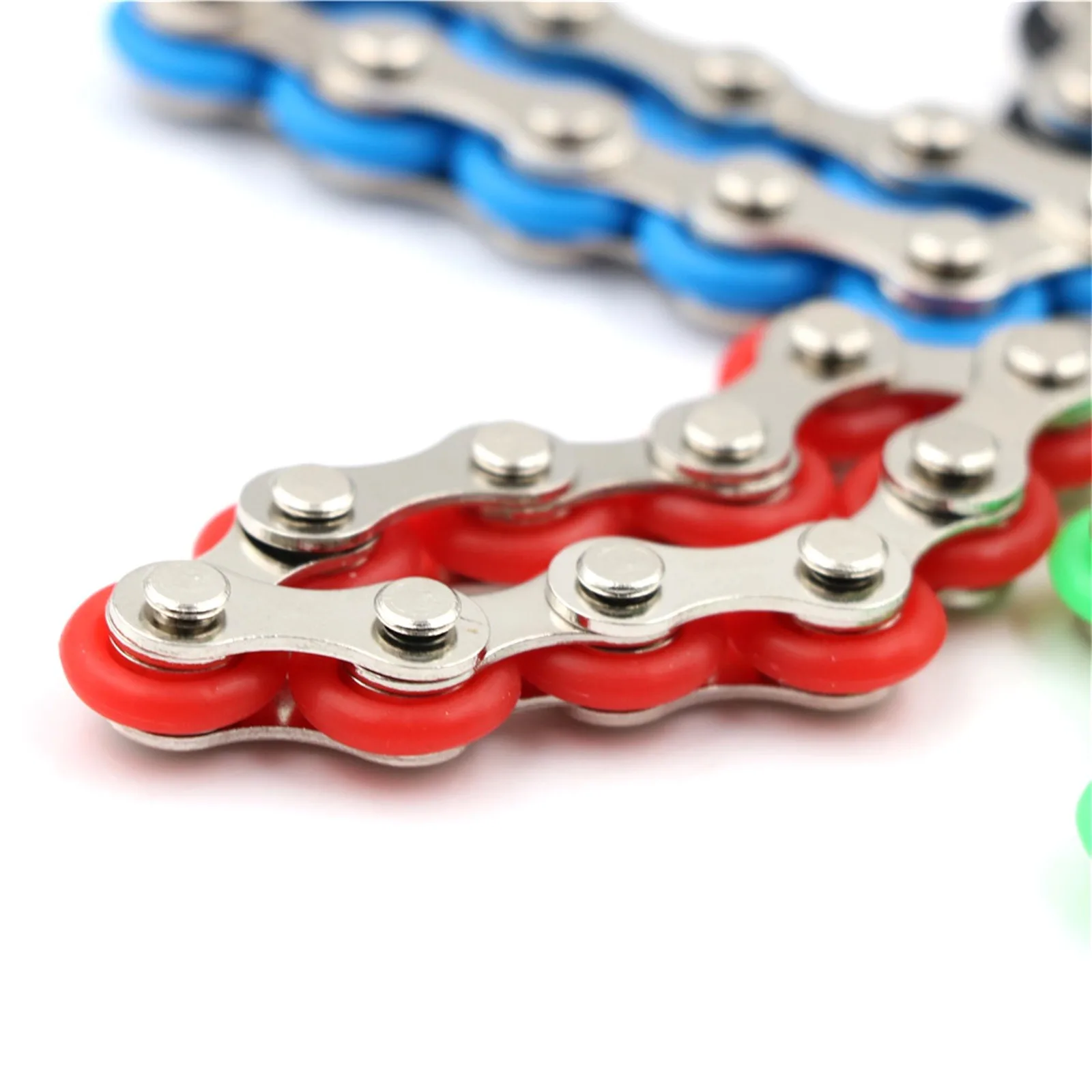 

2PCS 12 sections bicycle chain decompression toys Bicycle Chain Stress Relief Toys Autism Stress & Anxiety Relief Toys Drop Ship