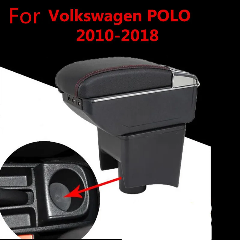 Для Volkswagen Polo Mk5 6R Vento 2010 2018 двухслойный подлокотник Подлокотник центральная