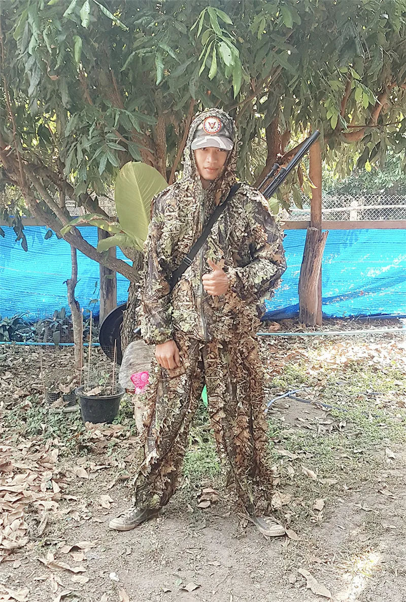 Новый костюм для охоты с 3D Кленовым листом Bionic Ghillie камуфляжная куртка и штаны Yowie