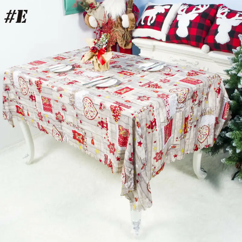 

2019 New Christmas Tablecloth Table Cover Table Holiday Xmas Dinner Party Decor NEW