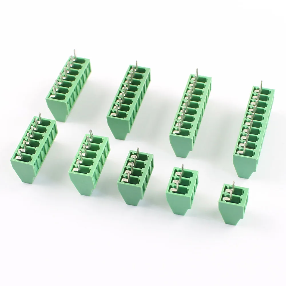 5 шт. 2 54 мм 0 1 "шаг 2P 3P 4P 5P 6P 7P 8P 9P 10 P PCB винтовая Клеммная колодка соединитель
