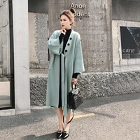 2022autumn winter new sweater coat womens korean version temperament versatile loose thin thickened cardigan medium long