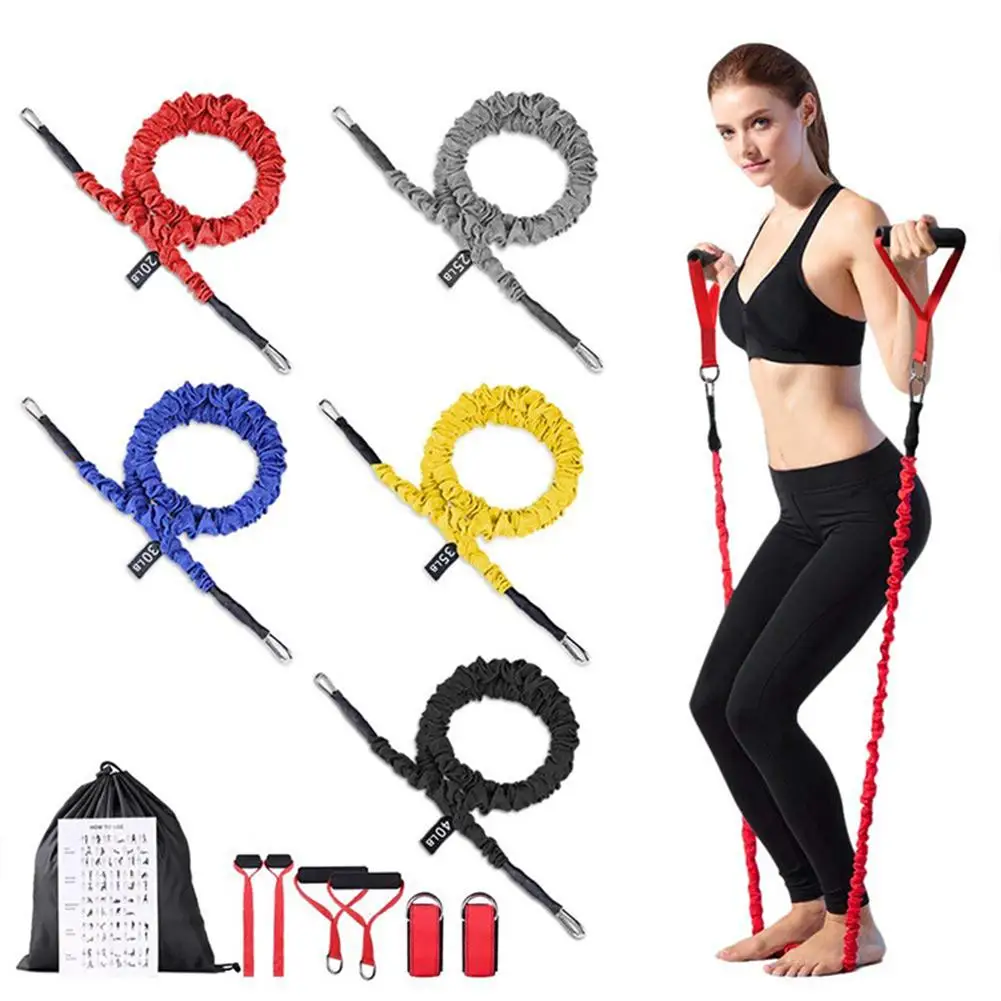 

11pcs Suspension Resistance Bands With Handles Yoga Pull Rope Elastic Fitness Exercise Tube Band For Workouts Strength Training