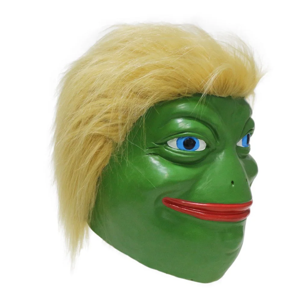 

Funny Ridiculous Spoof Meme American President Frog Trump Mask