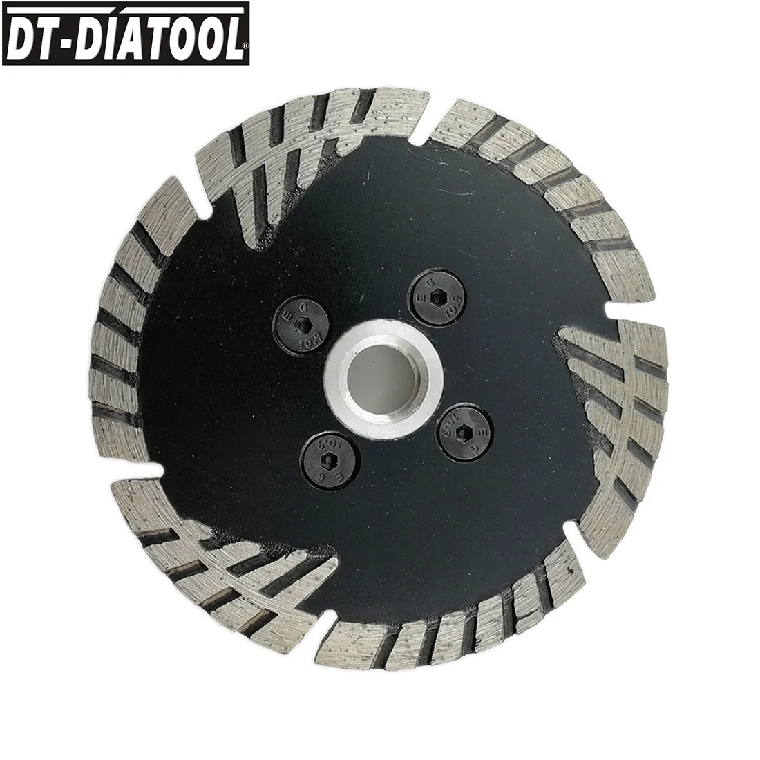 

DT-DIATOOL 1pc 105mm/4" M14 Hot Pressed Diamond Turbo Saw Blade with Slant Protection Teeth Concrete Granite Marble Cutting Disc