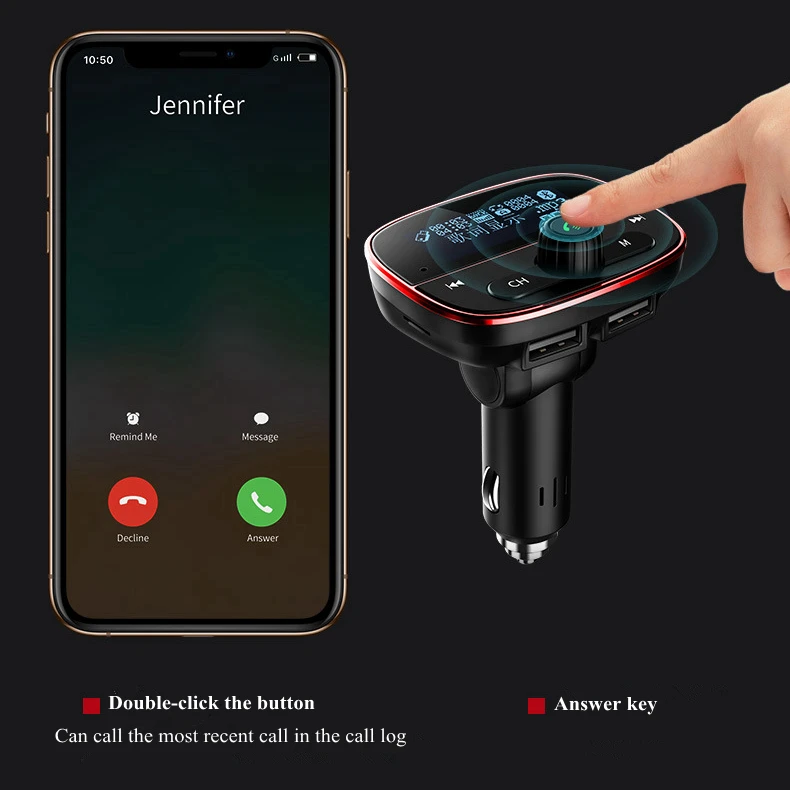 Многофункциональный Автомобильный MP3-плеер Bluetooth 4 2 FM-передатчик USB-порта |