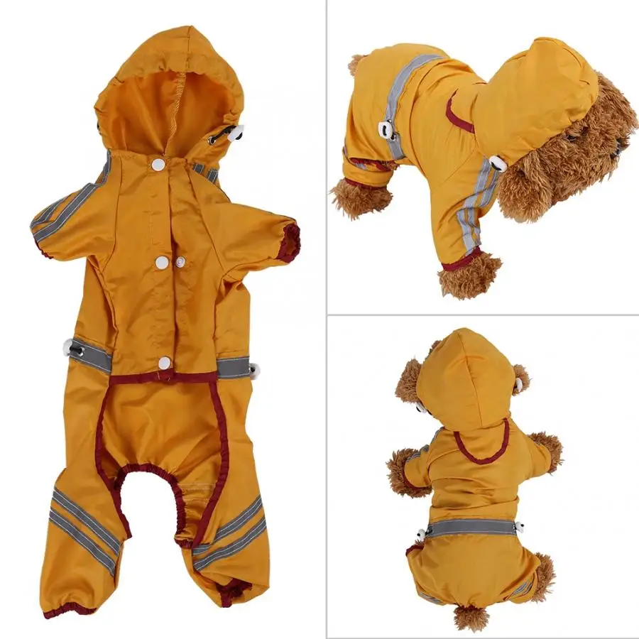 Pet водонепроницаемый плащ дождевик со светоотражающими полосками кошка собака