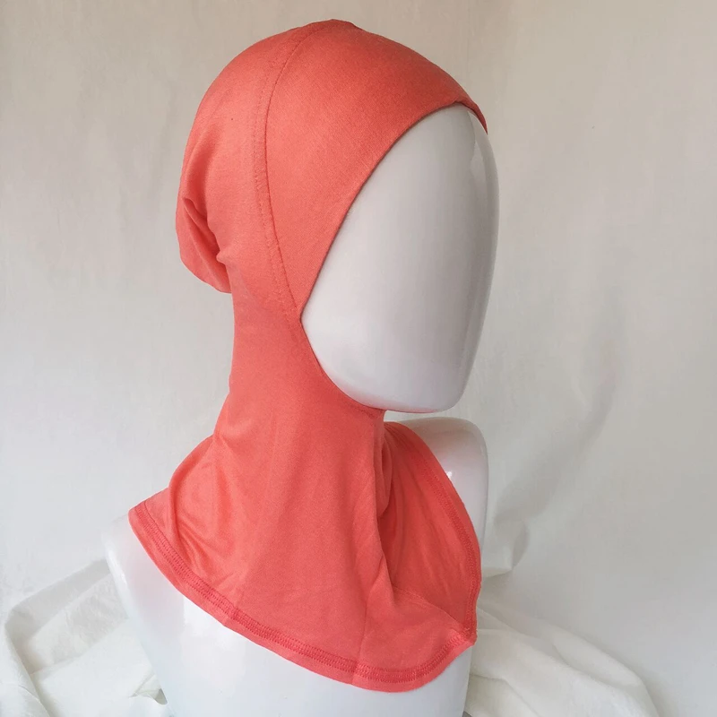 melon inner jersey Цельный женский шарф хиджаб с морщинами, большие размеры, ислам, шаль, головной убор, мягкий длинный мусульманский шарф с потертостями, хлопок, простой хиджаб - Цвет: melon inner jersey