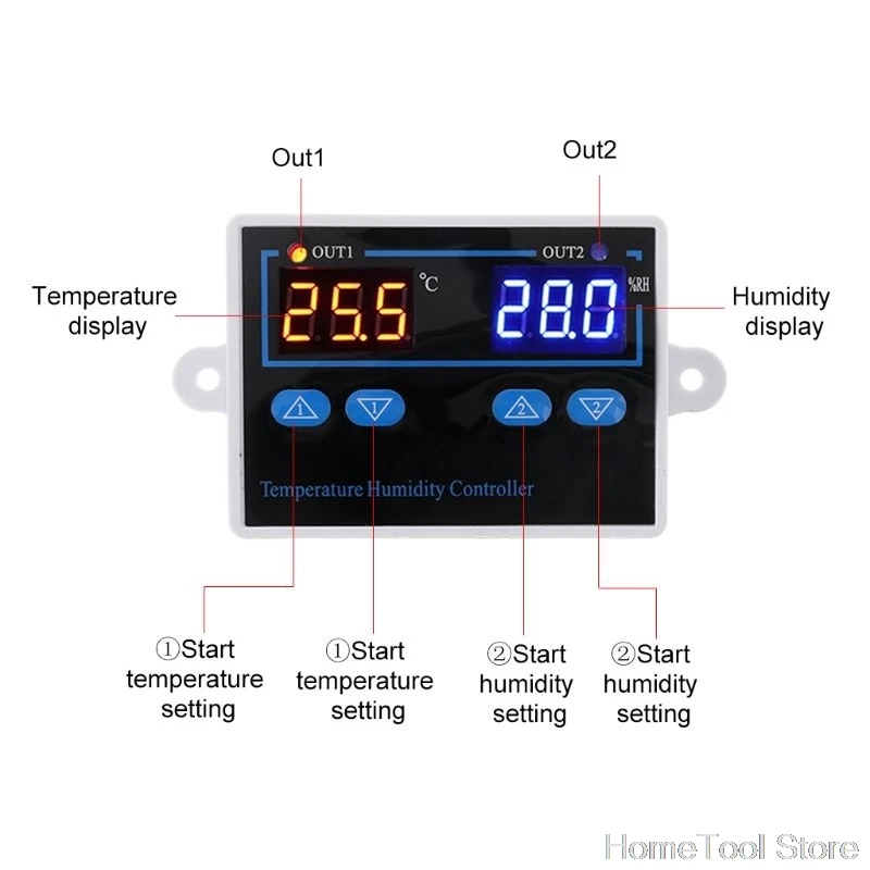 Цифровой термостат влажности Управление Инкубатор 10A прямая Выход гигрометром